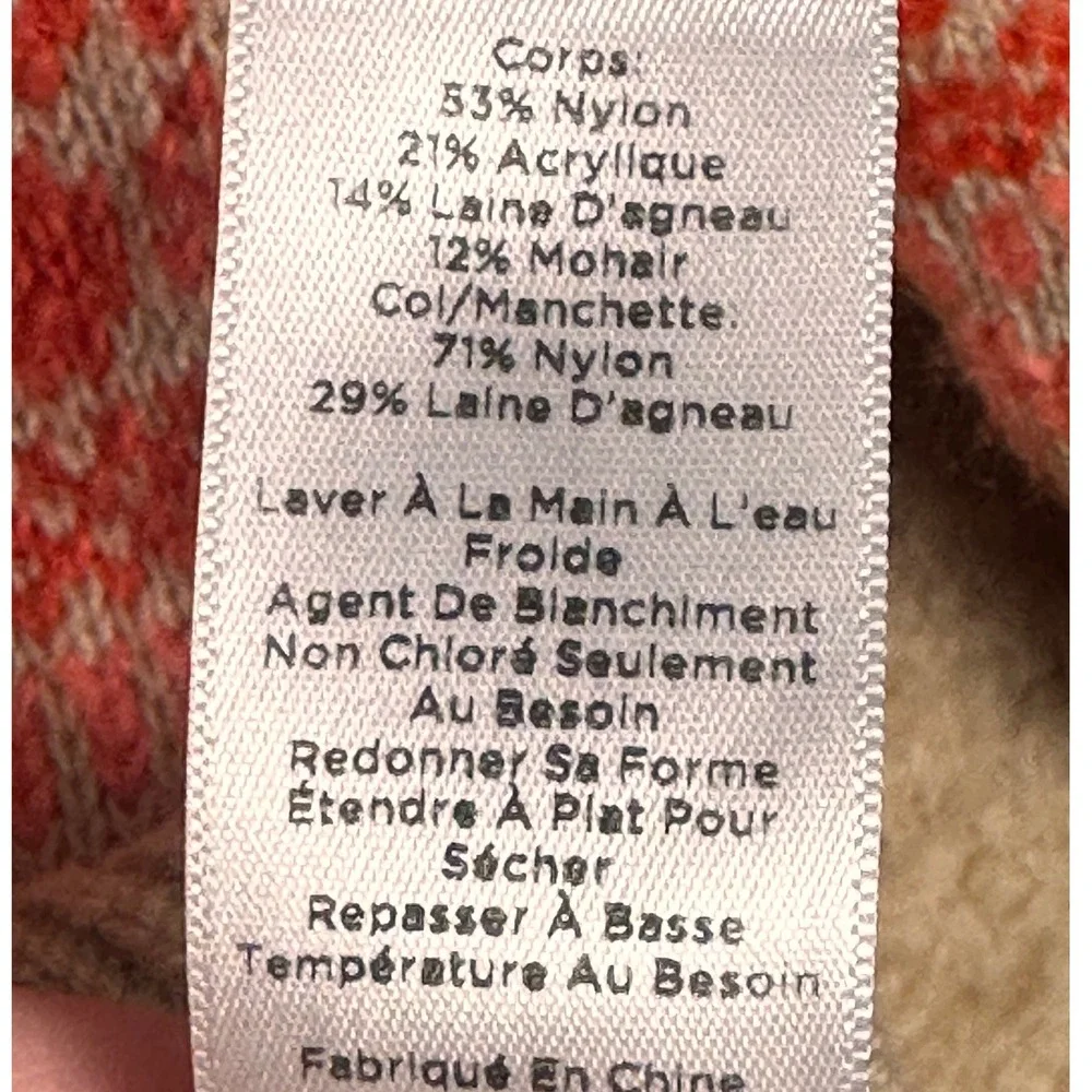 Talbots‎ Fair Isle Mohair Lambswool Blend Cardigan Sweater Women’s Large